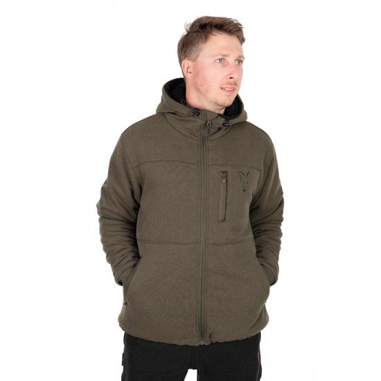 Fox Collection Sherpa Jacket Green Black - Fox Collection Sherpa Jacket  Green Black